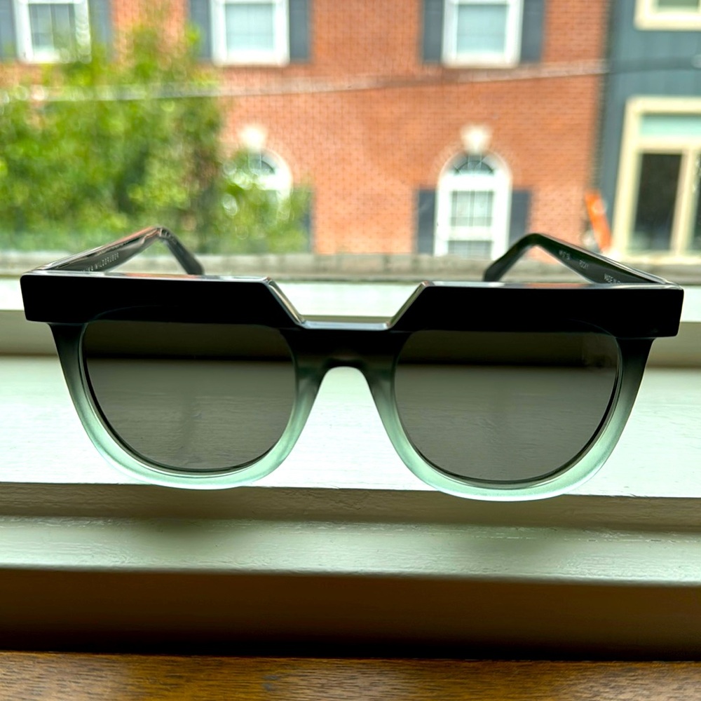 Veronika Wildgruber “Rocky” sunglasses in black and teal - never worn